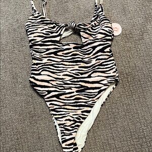 Zebra Print One-Piece Swimsuit